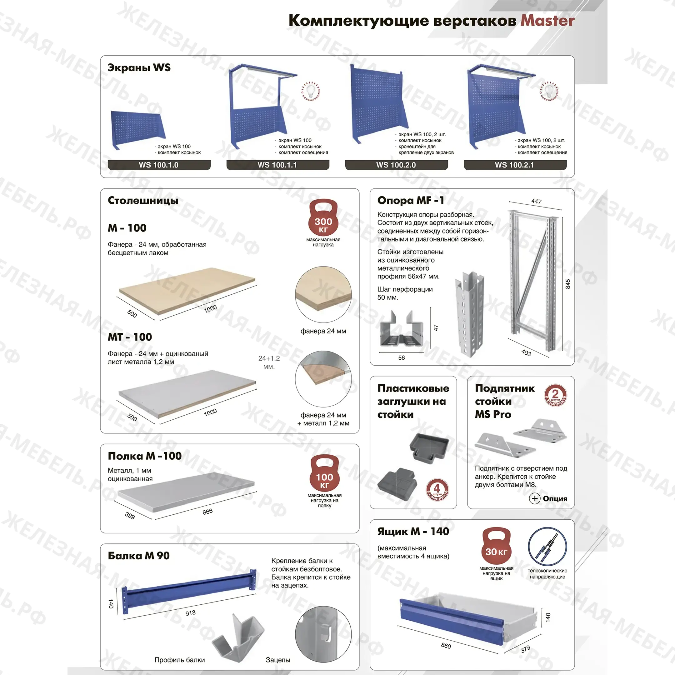 Верстак MASTER MT100.MF1.MF1.120