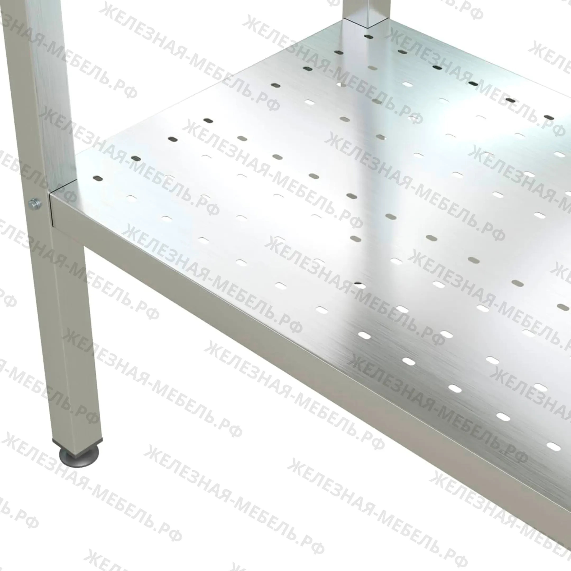 Стеллаж полочный СПЛн &laquo;Norma Inox&raquo; 1600х800х400 (полка перфорация 4 шт.)